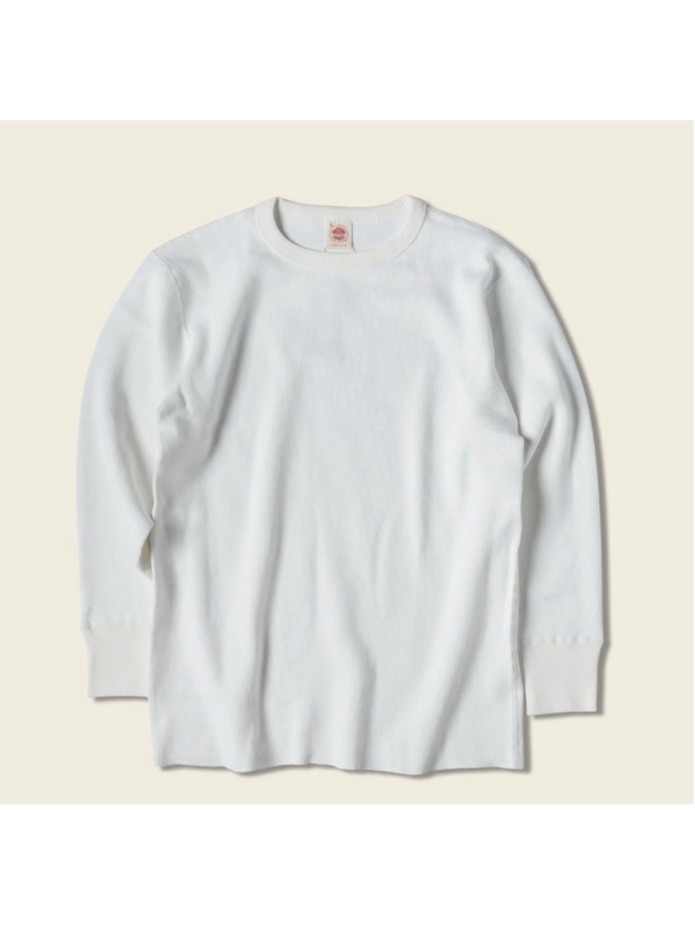Heavyweight Waffle Cotton Long Sleeve - White Non Stock Mfg. Co L - Picture 3 of 5